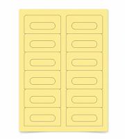 Pastel Yellow Cassette Labels - 12 Up, Square Bottom Corners